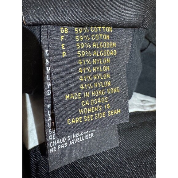 HARLEY DAVIDSON Black Cotton & Nylon Motorcycle Riding Pants Women’s Size 14 - Picture 6 of 7